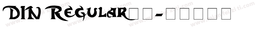 DIN Regular字体字体转换